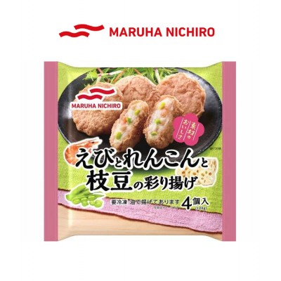 Maruha Nichiro Tempura Shrimp Patty with Lotus Root and Edamame 120G X 2