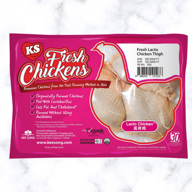 Fresh Organic Lacto Chicken Thigh (300g x2)