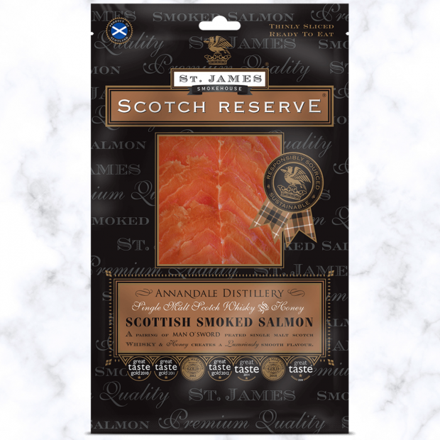 St James Smokehouse Smoked Salmon : Whiskey and Wild Honey (114g)