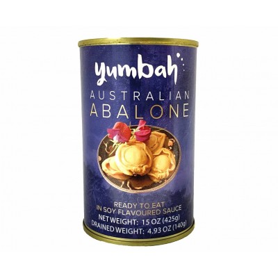 Yumbah Braise Abalone in Soy Flavoured Sauce 8 pcs/can drain weight 140g